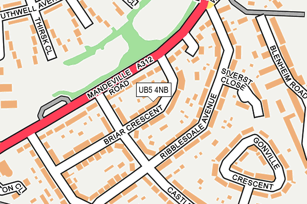 UB5 4NB map - OS OpenMap – Local (Ordnance Survey)