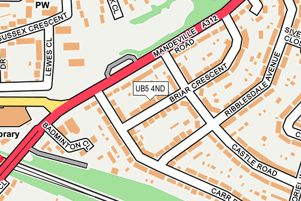 UB5 4ND map - OS OpenMap – Local (Ordnance Survey)