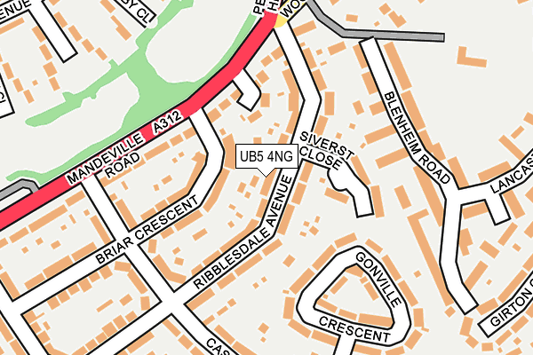 UB5 4NG map - OS OpenMap – Local (Ordnance Survey)