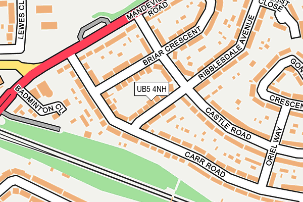 UB5 4NH map - OS OpenMap – Local (Ordnance Survey)