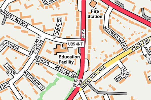 UB5 4NT map - OS OpenMap – Local (Ordnance Survey)