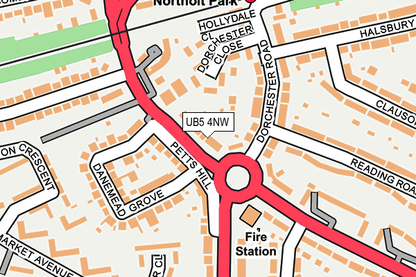 UB5 4NW map - OS OpenMap – Local (Ordnance Survey)