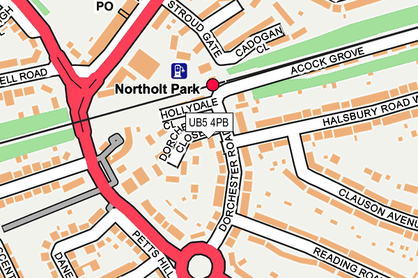 UB5 4PB map - OS OpenMap – Local (Ordnance Survey)
