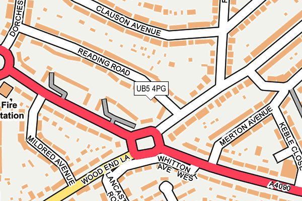 UB5 4PG map - OS OpenMap – Local (Ordnance Survey)