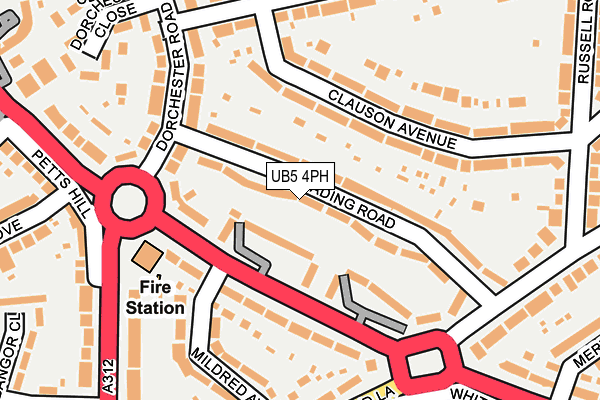 UB5 4PH map - OS OpenMap – Local (Ordnance Survey)