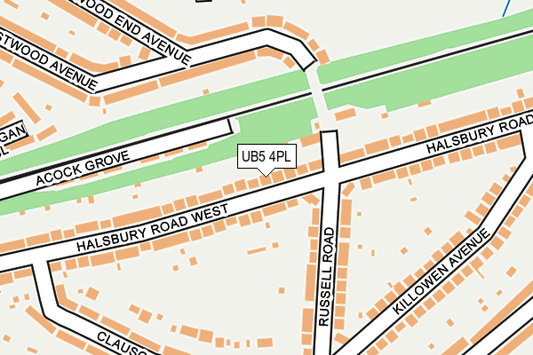 UB5 4PL map - OS OpenMap – Local (Ordnance Survey)