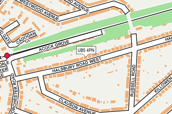 UB5 4PN map - OS OpenMap – Local (Ordnance Survey)
