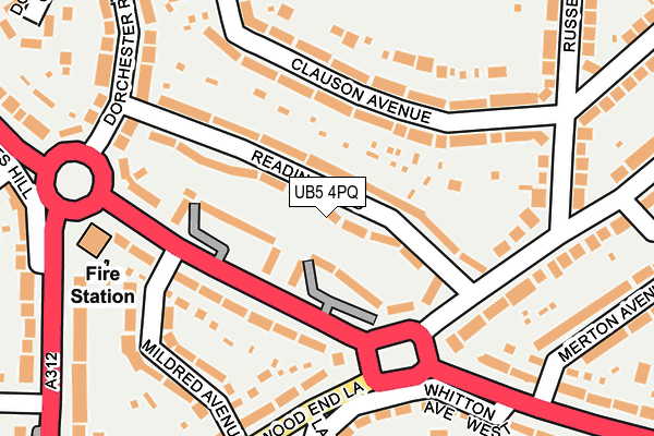 UB5 4PQ map - OS OpenMap – Local (Ordnance Survey)