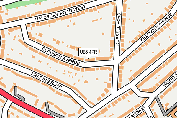 UB5 4PR map - OS OpenMap – Local (Ordnance Survey)