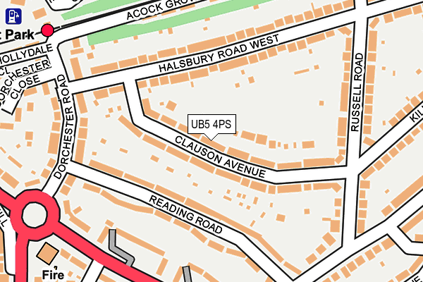 UB5 4PS map - OS OpenMap – Local (Ordnance Survey)