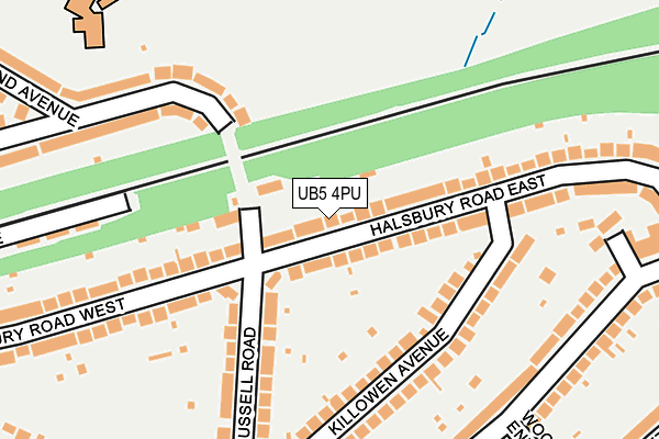 UB5 4PU map - OS OpenMap – Local (Ordnance Survey)