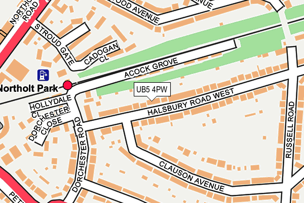 UB5 4PW map - OS OpenMap – Local (Ordnance Survey)