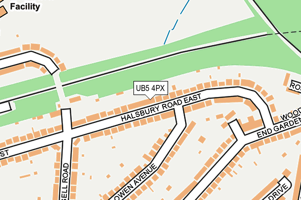 UB5 4PX map - OS OpenMap – Local (Ordnance Survey)