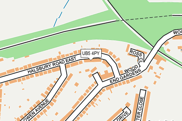 UB5 4PY map - OS OpenMap – Local (Ordnance Survey)