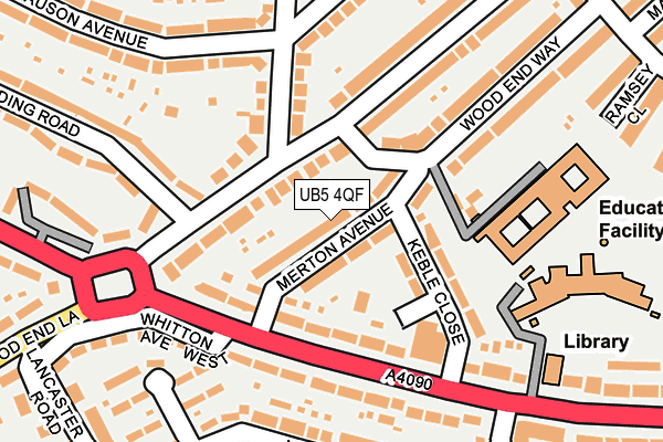 UB5 4QF map - OS OpenMap – Local (Ordnance Survey)