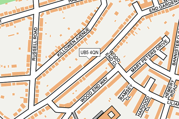 UB5 4QN map - OS OpenMap – Local (Ordnance Survey)