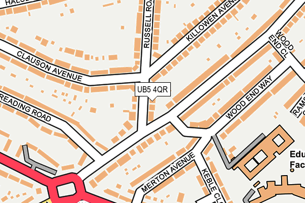 UB5 4QR map - OS OpenMap – Local (Ordnance Survey)