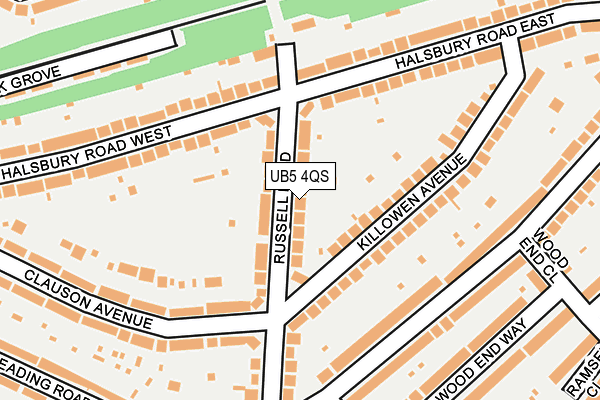 UB5 4QS map - OS OpenMap – Local (Ordnance Survey)