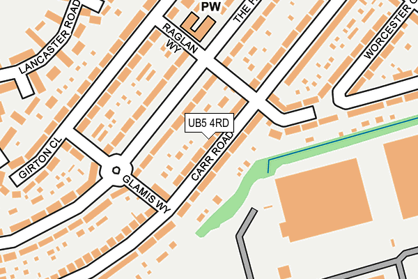 UB5 4RD map - OS OpenMap – Local (Ordnance Survey)