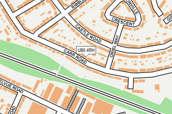 UB5 4RH map - OS OpenMap – Local (Ordnance Survey)