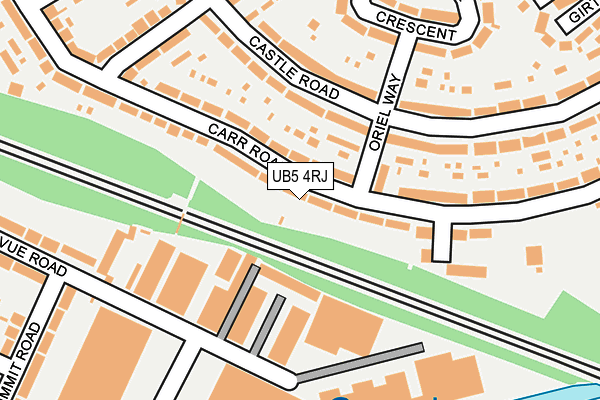 UB5 4RJ map - OS OpenMap – Local (Ordnance Survey)