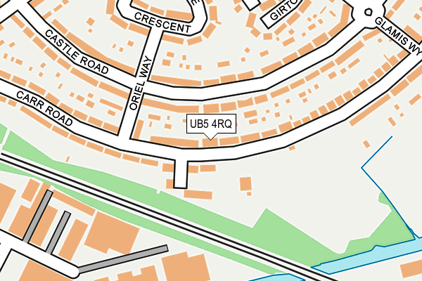 UB5 4RQ map - OS OpenMap – Local (Ordnance Survey)