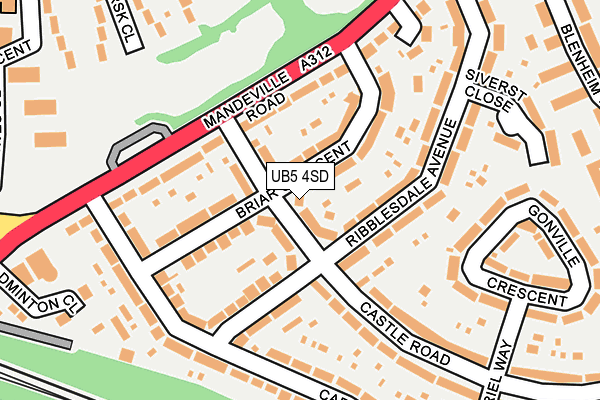 UB5 4SD map - OS OpenMap – Local (Ordnance Survey)