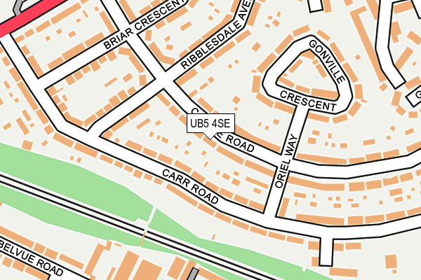 UB5 4SE map - OS OpenMap – Local (Ordnance Survey)