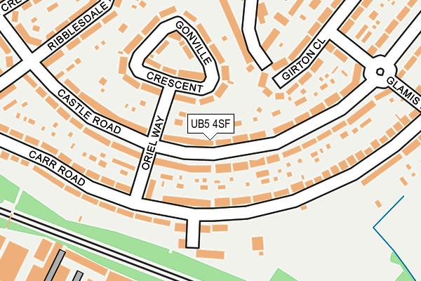 UB5 4SF map - OS OpenMap – Local (Ordnance Survey)
