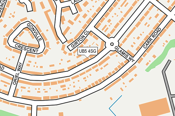 UB5 4SG map - OS OpenMap – Local (Ordnance Survey)