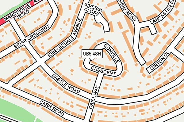 UB5 4SH map - OS OpenMap – Local (Ordnance Survey)