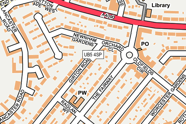 UB5 4SP map - OS OpenMap – Local (Ordnance Survey)