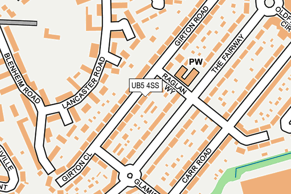 UB5 4SS map - OS OpenMap – Local (Ordnance Survey)