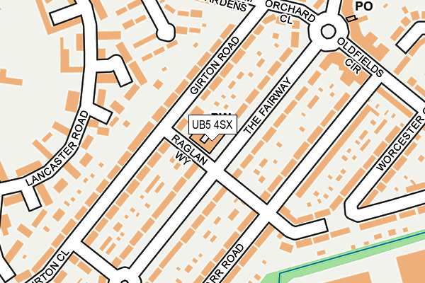 UB5 4SX map - OS OpenMap – Local (Ordnance Survey)