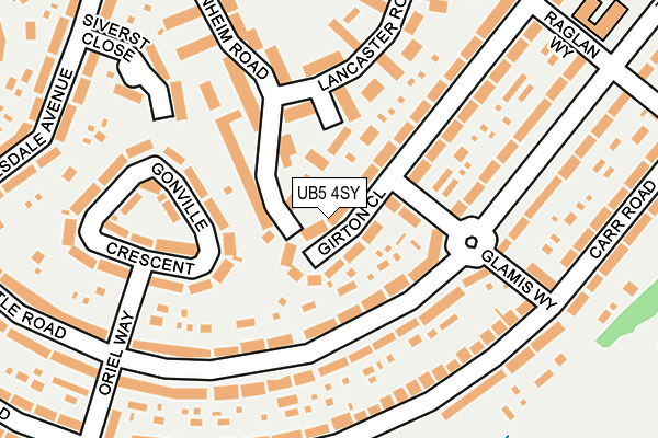 UB5 4SY map - OS OpenMap – Local (Ordnance Survey)
