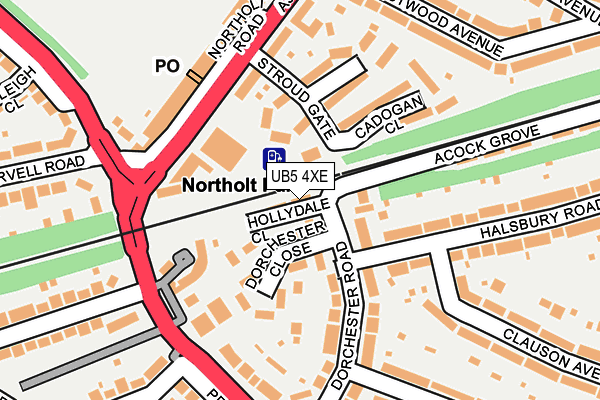 UB5 4XE map - OS OpenMap – Local (Ordnance Survey)