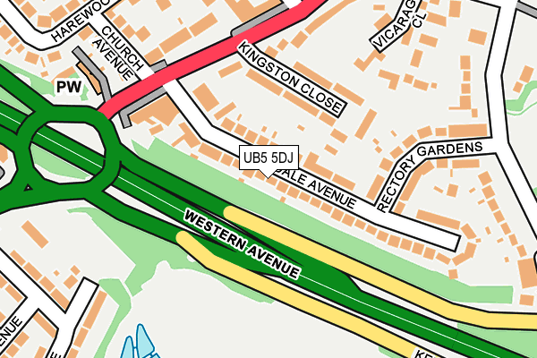 UB5 5DJ map - OS OpenMap – Local (Ordnance Survey)