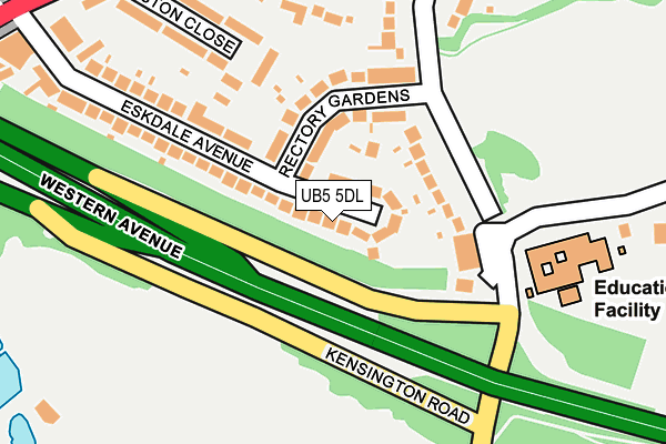 UB5 5DL map - OS OpenMap – Local (Ordnance Survey)