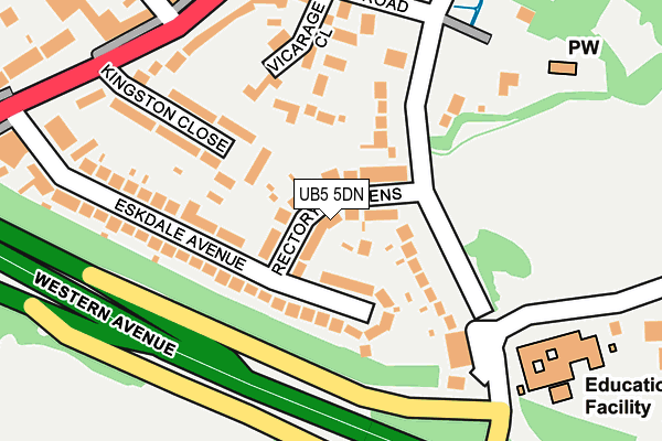 UB5 5DN map - OS OpenMap – Local (Ordnance Survey)