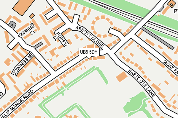 UB5 5DY map - OS OpenMap – Local (Ordnance Survey)