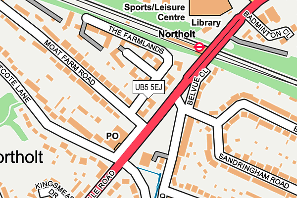 UB5 5EJ map - OS OpenMap – Local (Ordnance Survey)