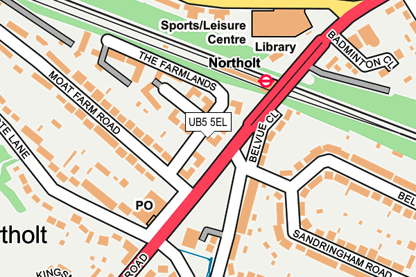 UB5 5EL map - OS OpenMap – Local (Ordnance Survey)