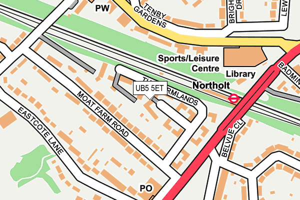UB5 5ET map - OS OpenMap – Local (Ordnance Survey)