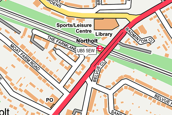 UB5 5EW map - OS OpenMap – Local (Ordnance Survey)