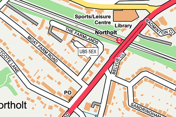 UB5 5EX map - OS OpenMap – Local (Ordnance Survey)