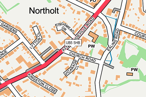 UB5 5HB map - OS OpenMap – Local (Ordnance Survey)