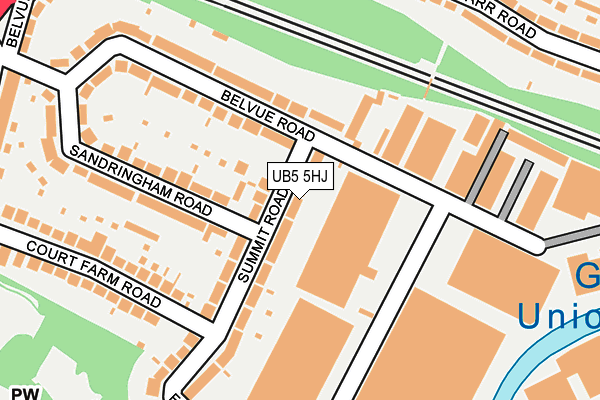 UB5 5HJ map - OS OpenMap – Local (Ordnance Survey)