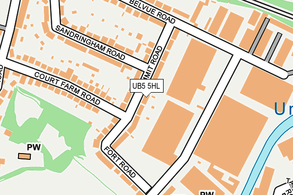 UB5 5HL map - OS OpenMap – Local (Ordnance Survey)