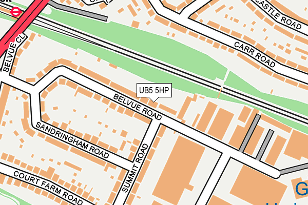 UB5 5HP map - OS OpenMap – Local (Ordnance Survey)