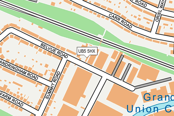 UB5 5HX map - OS OpenMap – Local (Ordnance Survey)